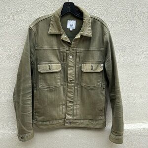 Adriano Goldschmied army green denim jacket. Men’s size small. Great condition.